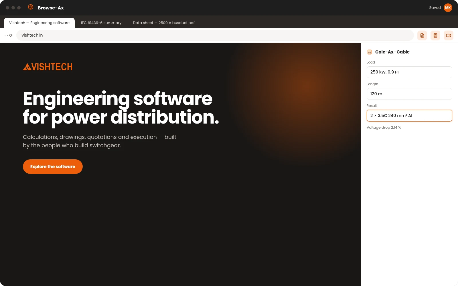 Browse-Ax screen