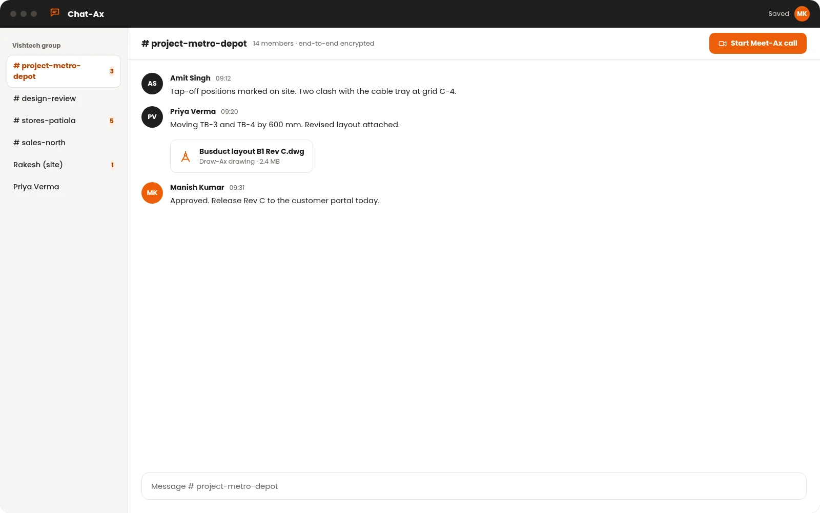 Chat-Ax screen