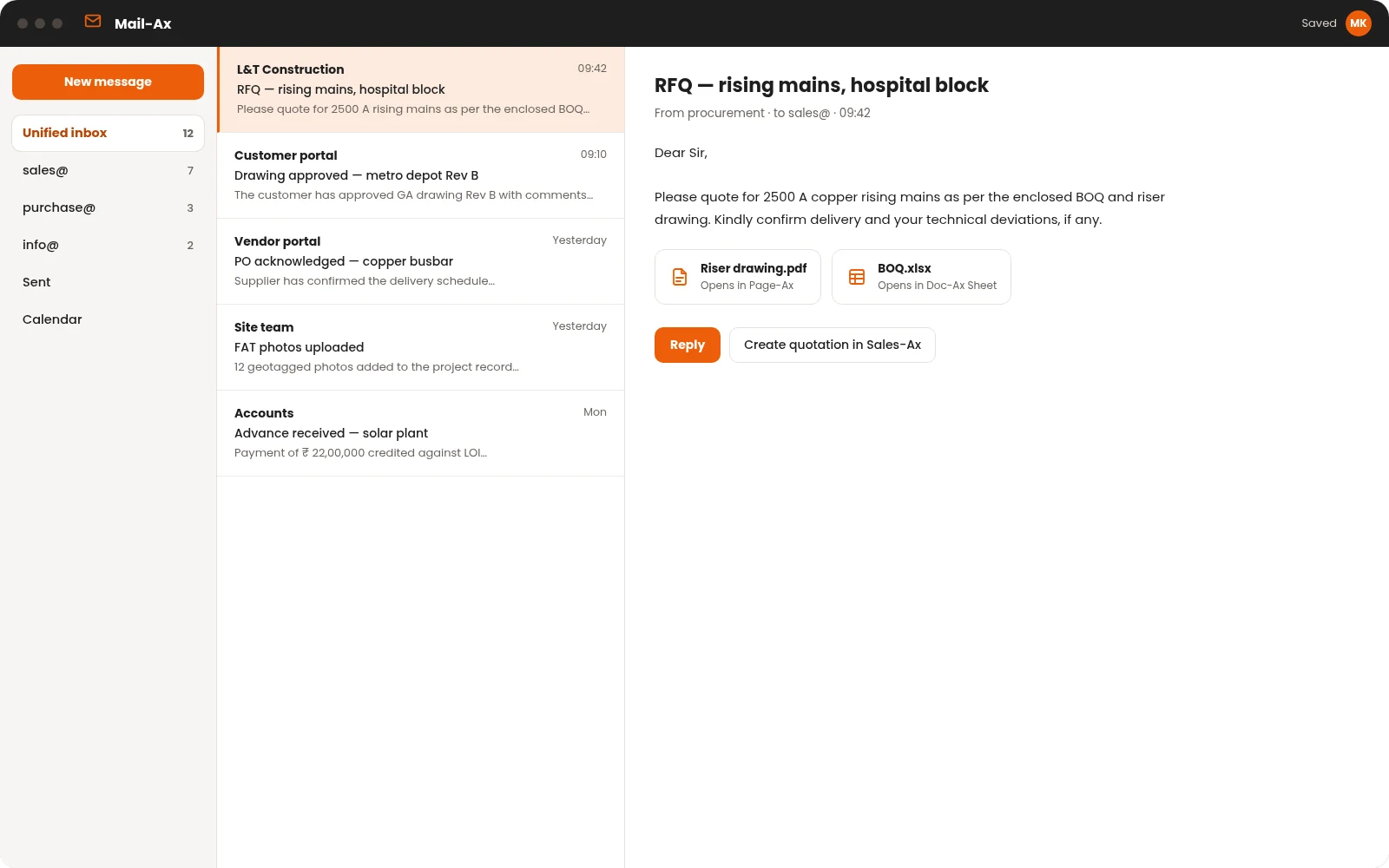 Mail-Ax screen
